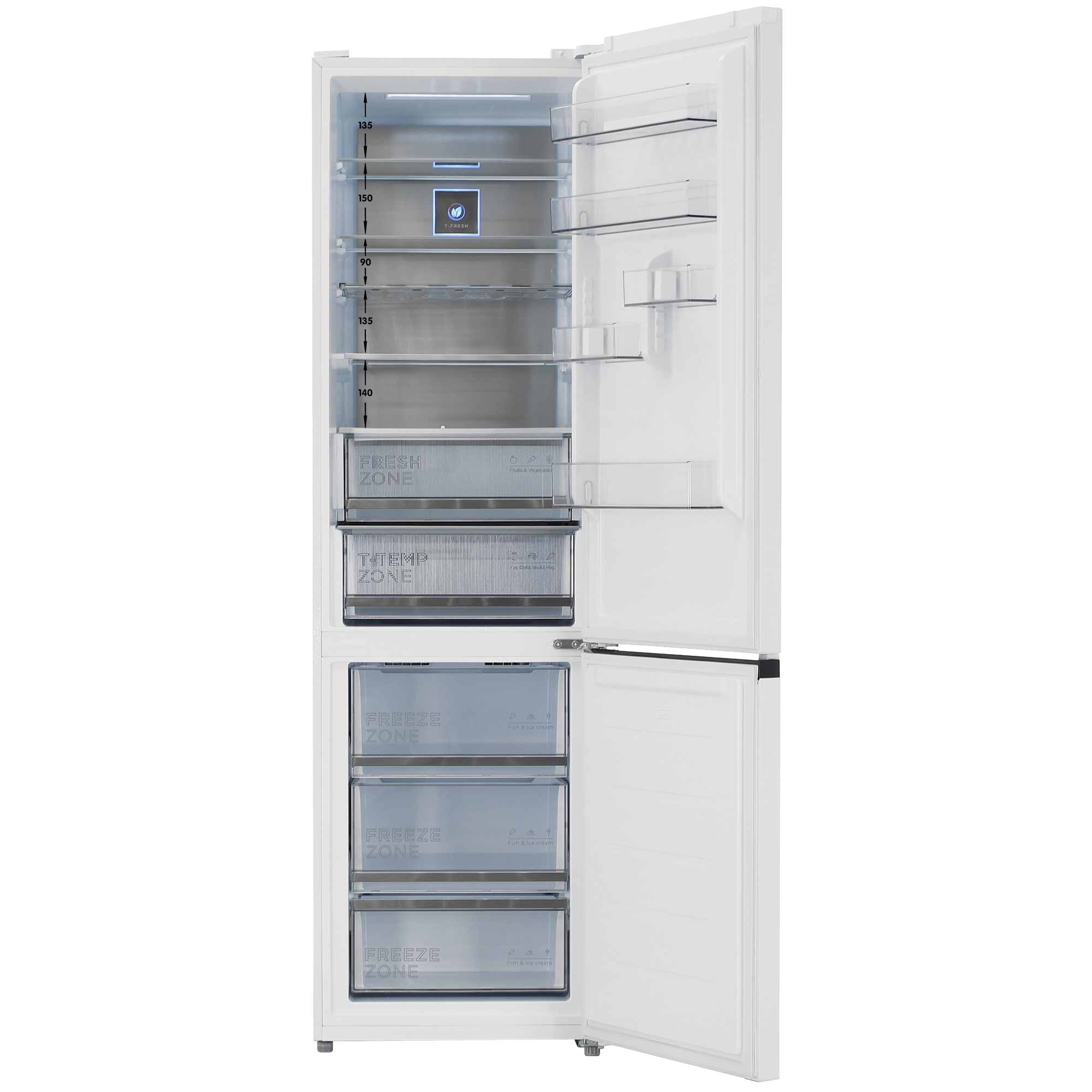 5485317 Холодильник с морозильником   TCL TRRP-387BMWDW1 белый STDN-0049297 - Вид №1