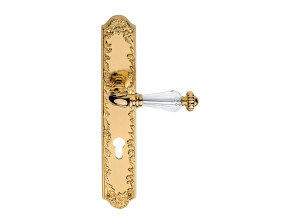 Латунная ручка в классическом стиле с кристаллами Swarovski® на пластине