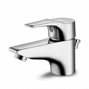 ZX9208 Смеситель для раковины, однорычажный, с аэратором, сливной слив 1 1/4 ", гибкие хвостовики. Zucchetti Flat