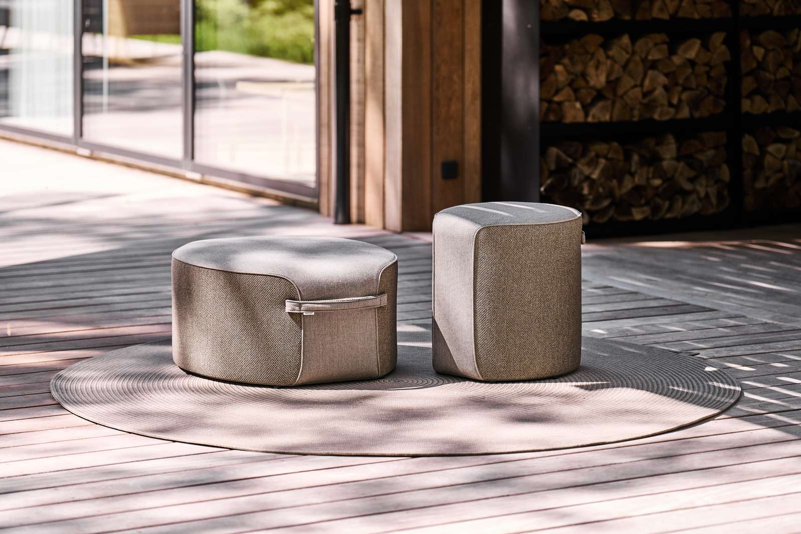 Круглый пуф в Sunbrella® Mindo Mindo 108 ARCH-00076969 - Вид №2