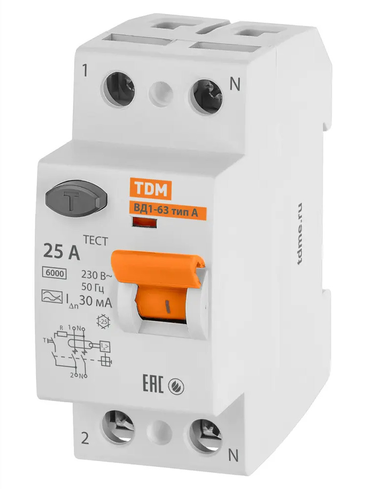УЗО TDM Electric ВД1-63 — защита от токов утечки для дома и офиса 89347152