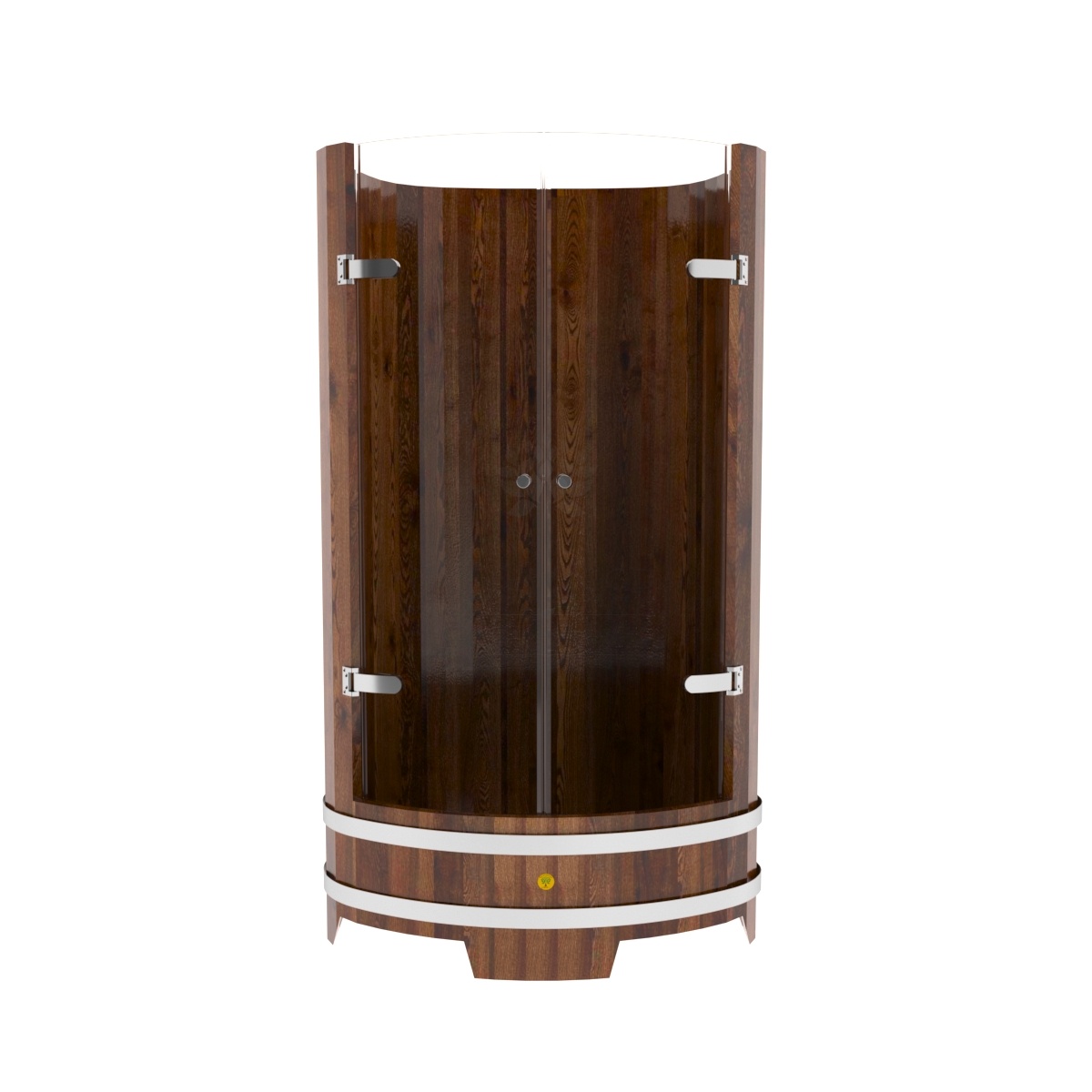 133 Душевая кабина со стеклянными дверцами (лиственница морёная премиум) Alyarus  - Вид №1