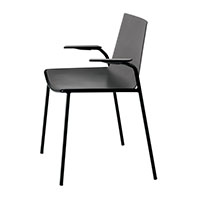 Cuba 621 Стул с подлокотниками и стальным каркасом, 4 ножки. Полипропиленовая оболочка. Et al. Cuba