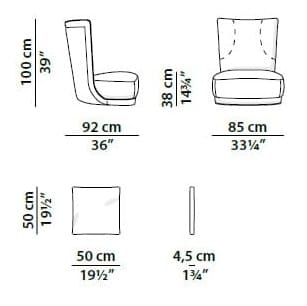 Кожаное вращающееся кресло bergère Baxter ETIENNE BERGÈRE ARCH-00135327 - Вид №7