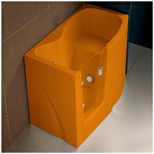 Ванна GRUPPO TREESSE GEN-Y V3411-DX-O угловая сидячая с дверью правосторонняя оранжевая