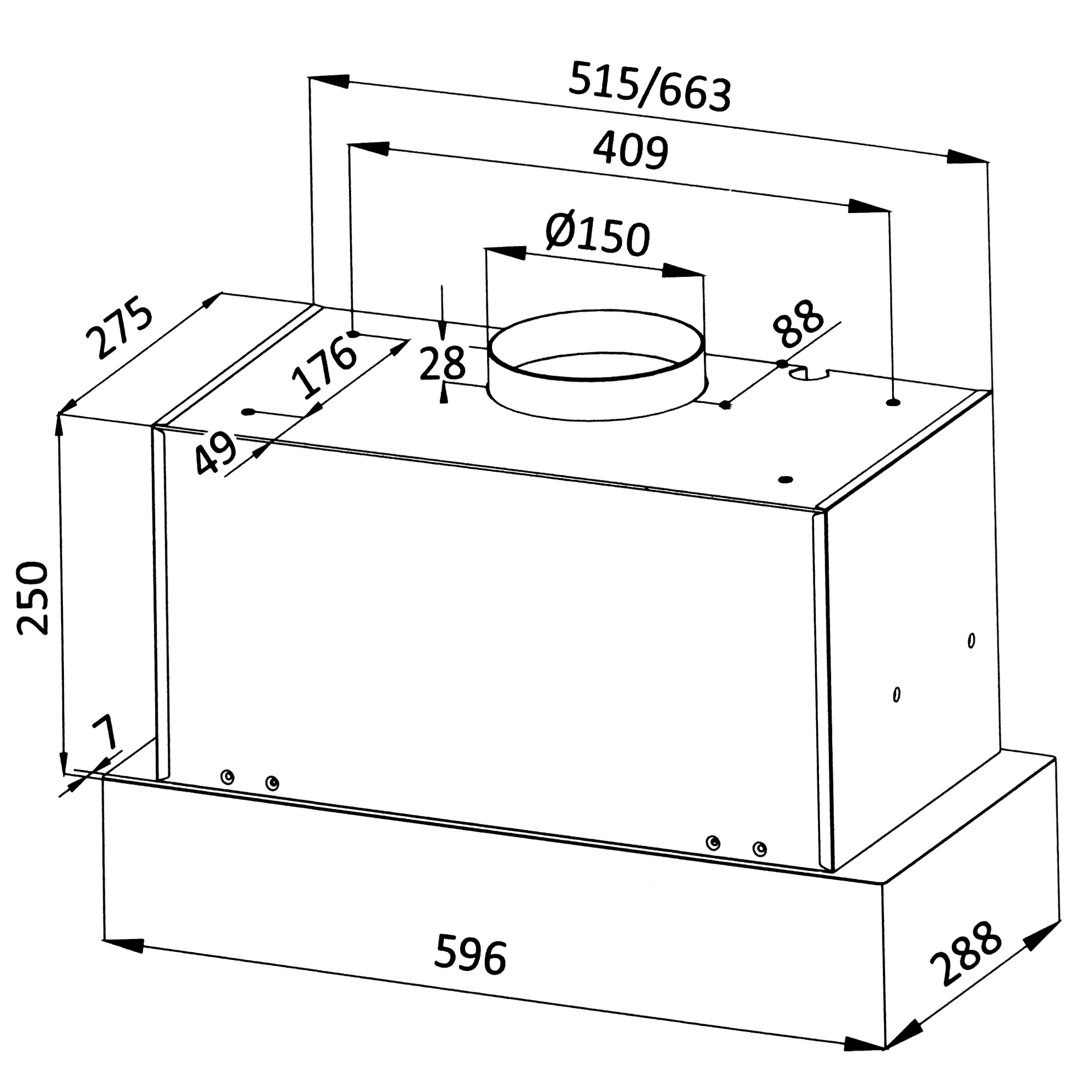 9152686 Вытяжка полновстраиваемая DEXP BH60-FNF белый STDN-0146230 - Вид №8