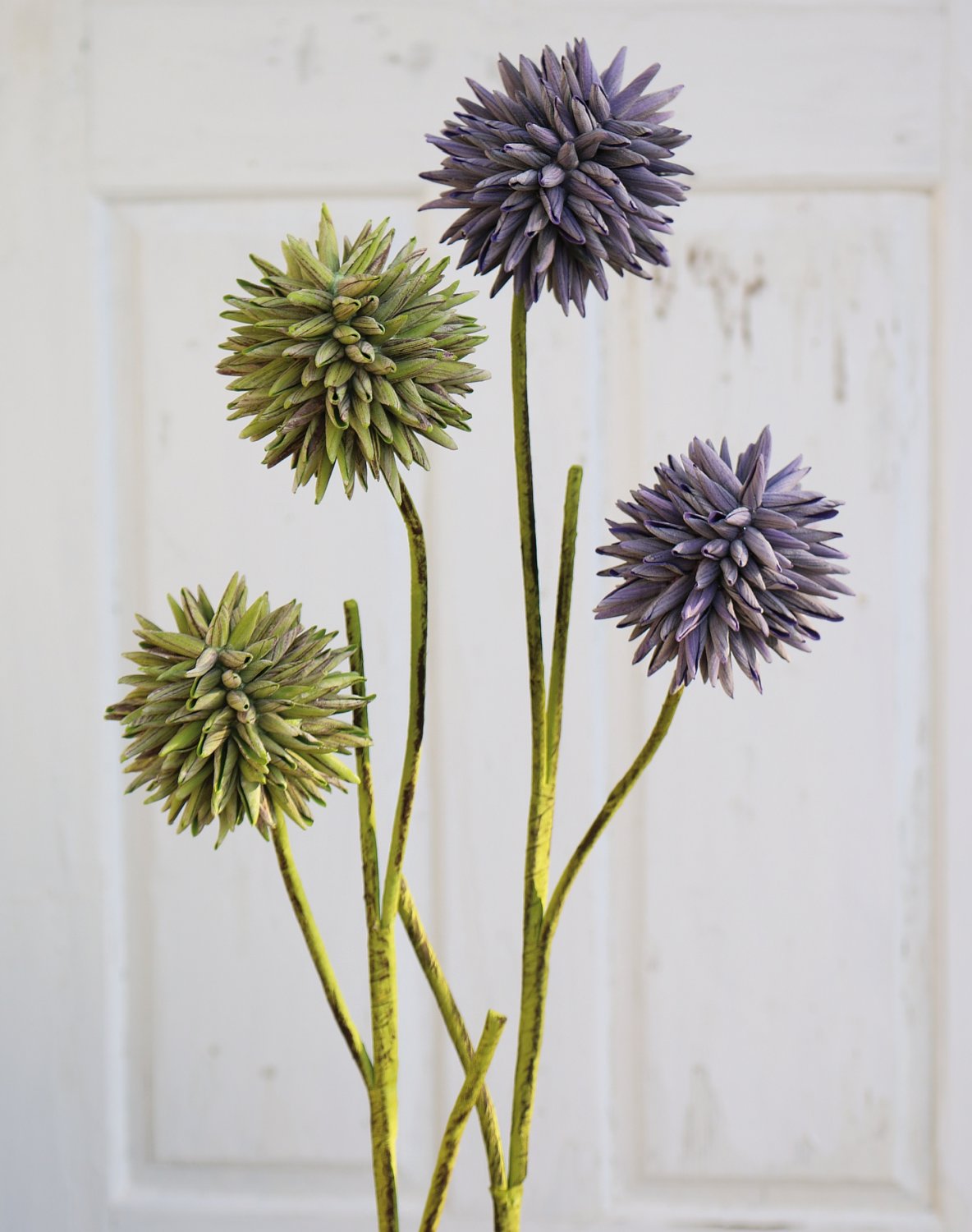 7995 860 a3 Искусственный мягкий цветок 'allium', 95 см, зелено-коричневый H-andreas  - Вид №4