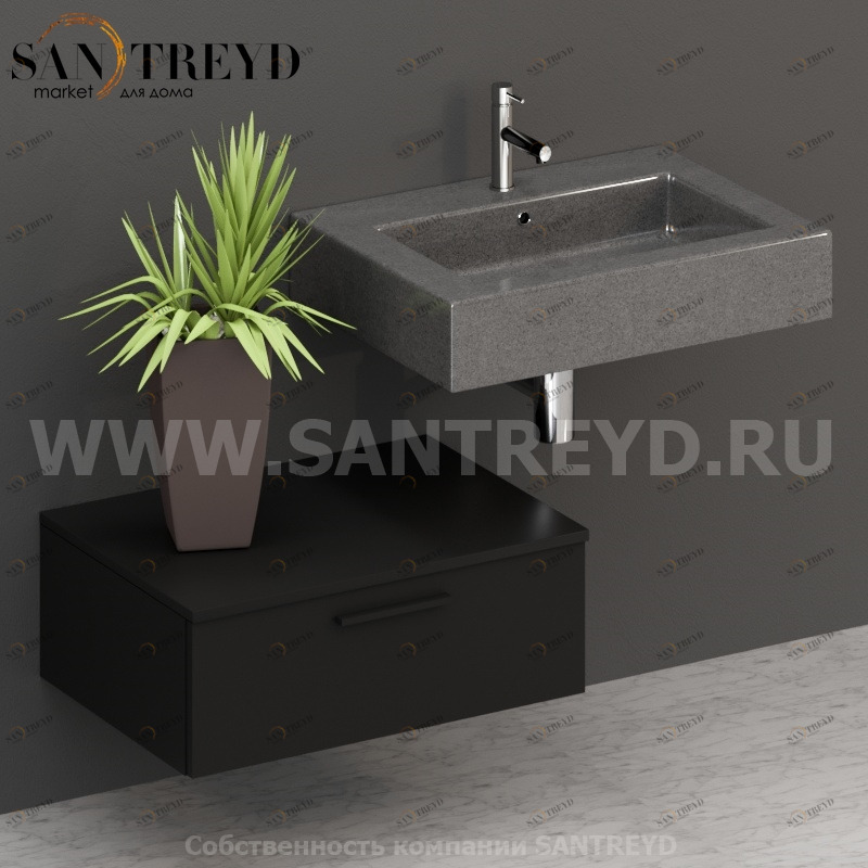 T07052AR2 Столешницы для использования в сочетании с тумбами и открытыми тумбами 70 см черная Globo ARREDO WOOD Италия Ceramica Globo