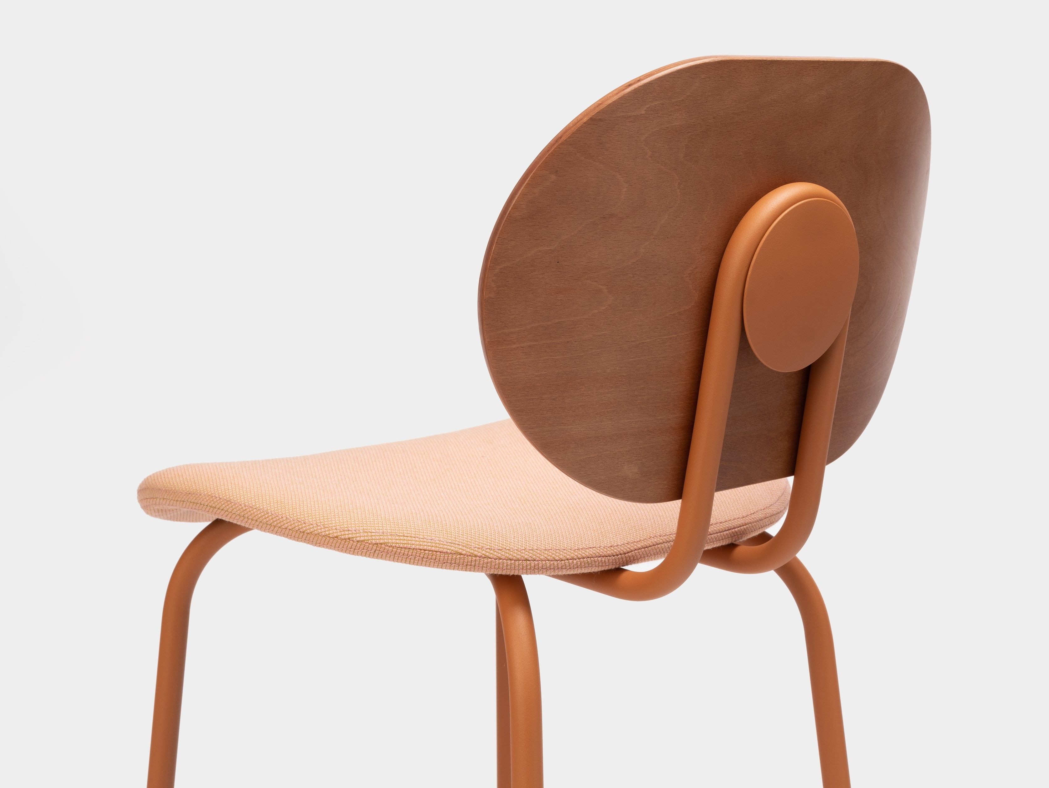 Стальной и деревянный табурет для ног с мягким сиденьем ONDARRETA Hari ARCH-00110950 - Вид №4