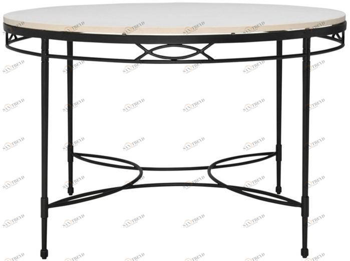 JANUS et Cie Круглый обеденный стол из смолы и нержавеющей стали Amalfi sun-id-1482095