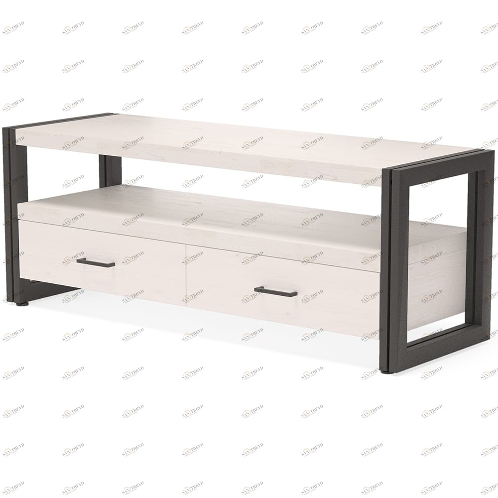 Тумба под телевизор белая Neo Loft MILLWOOD RAW 134404 Белый 