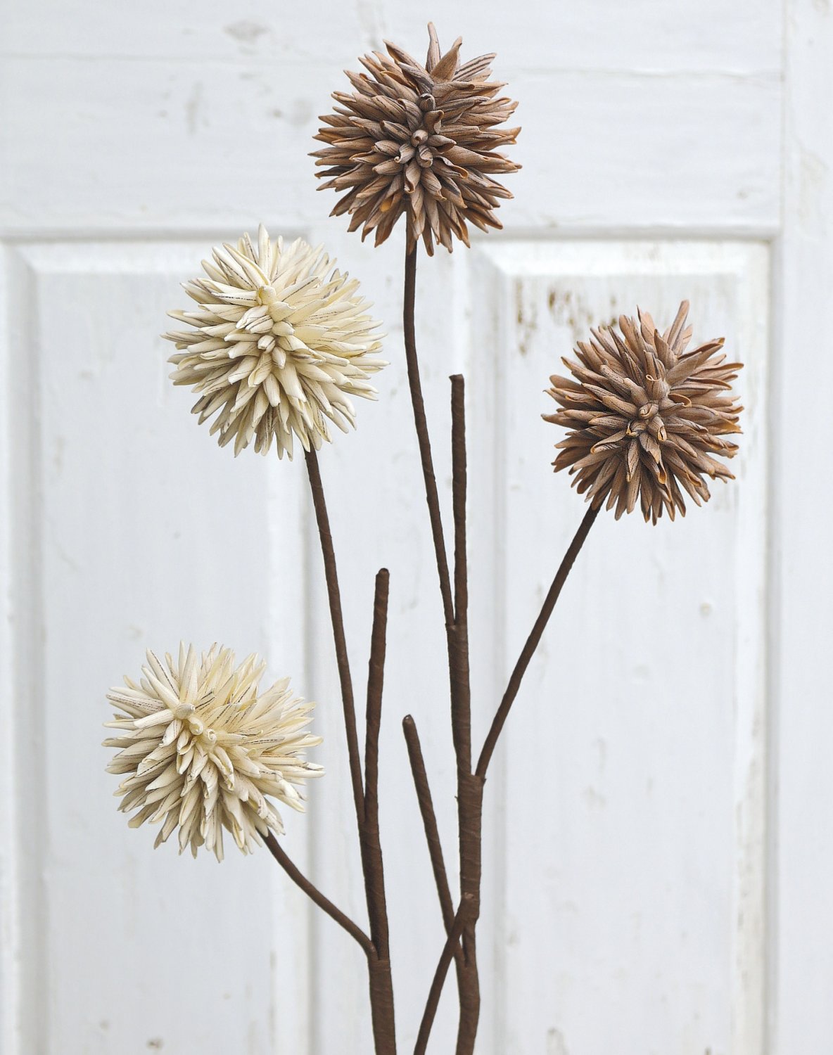 7995 616 a3 Искусственный мягкий цветок 'allium', 95 см, натуральный H-andreas  - Вид №1