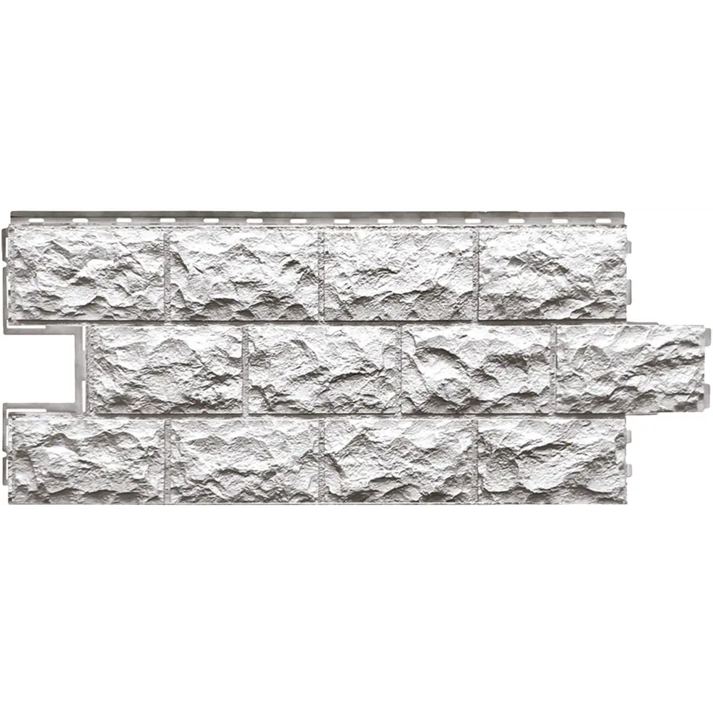 Панель фасадная полипропилен 472x1137 мм цвет светло-серый FINEBER Нет STLM-2180264