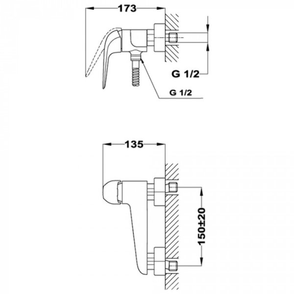 988412 Смеситель для душа Teka Itaca 672310200  - Вид №1