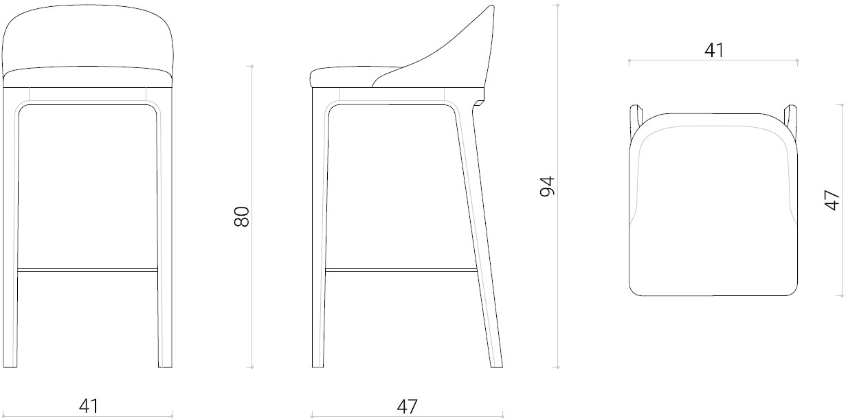 Morelato Барный стул высокий обитый Bellagio 5333/f - Вид №6