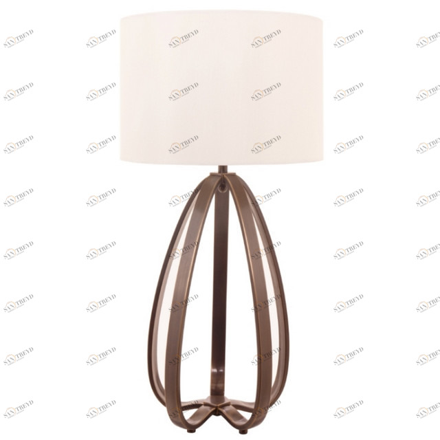 Настольная лампа Abbot от RVAstley Латунь 5048 RVASTLEY ИНТЕРЬЕРНЫЕ 061658 Белый;золото 