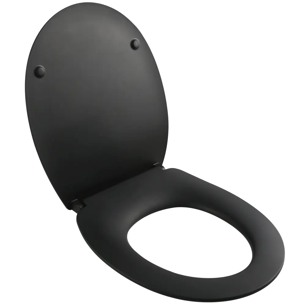 Сиденье для унитаза KONSENSA Силла с микролифтом цвет черный STLM-2146568 - Вид №1