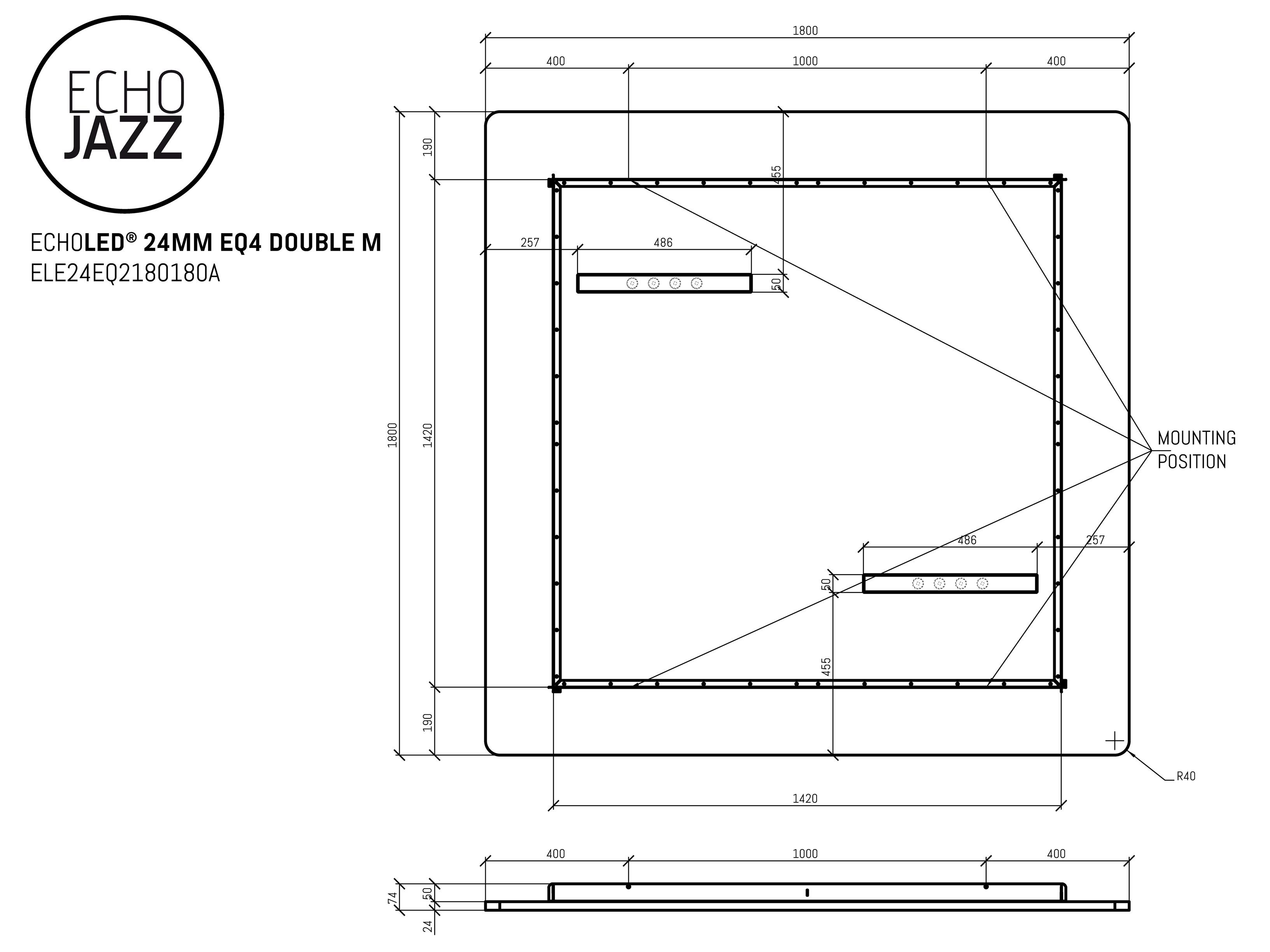 Подвесная акустическая панель ECHOJAZZ ECHOLED® EQ4 ARCH-00015587 - Вид №2