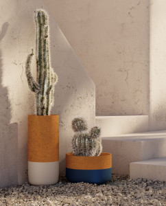 Круглый терракотовый садовый горшок