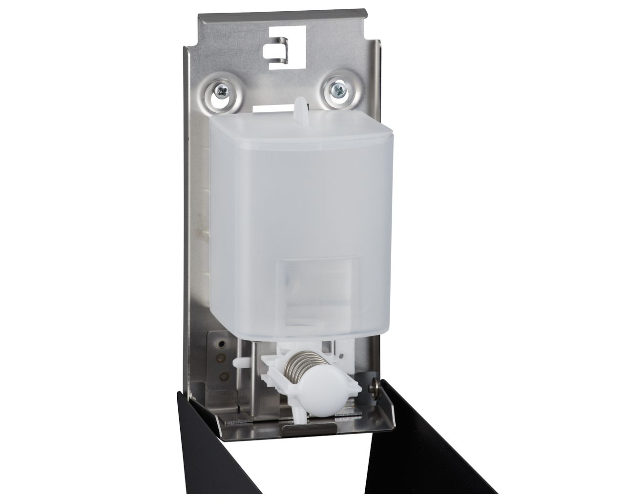 DSC102 Дозатор жидкого мыла STELLA BLACK LINE MINI, емкость бака 400 мл, черный Merida  - Вид №3