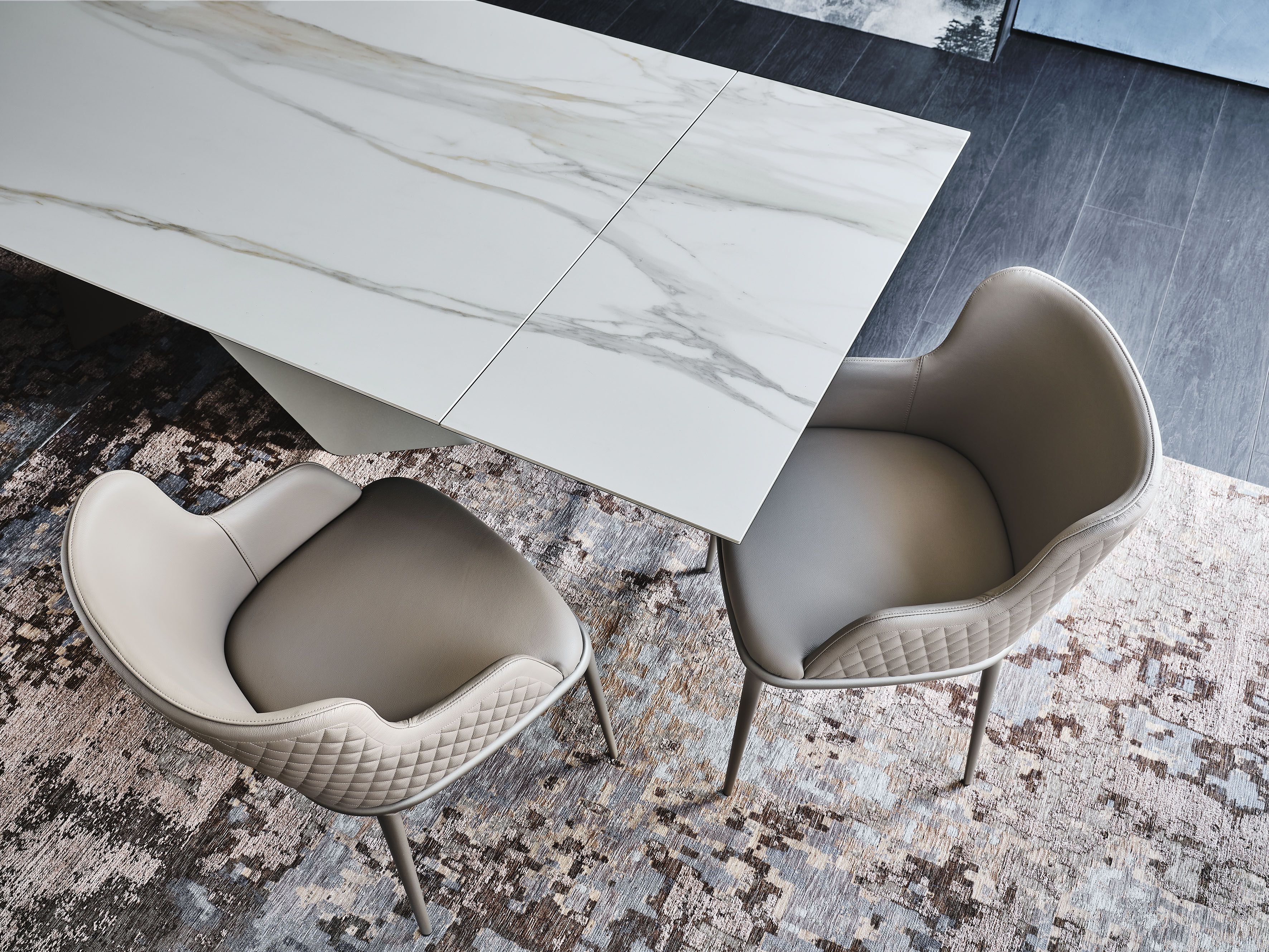 Кожаный мягкий стул с подлокотниками Cattelan italia Magda ARCH-00063489 - Вид №2