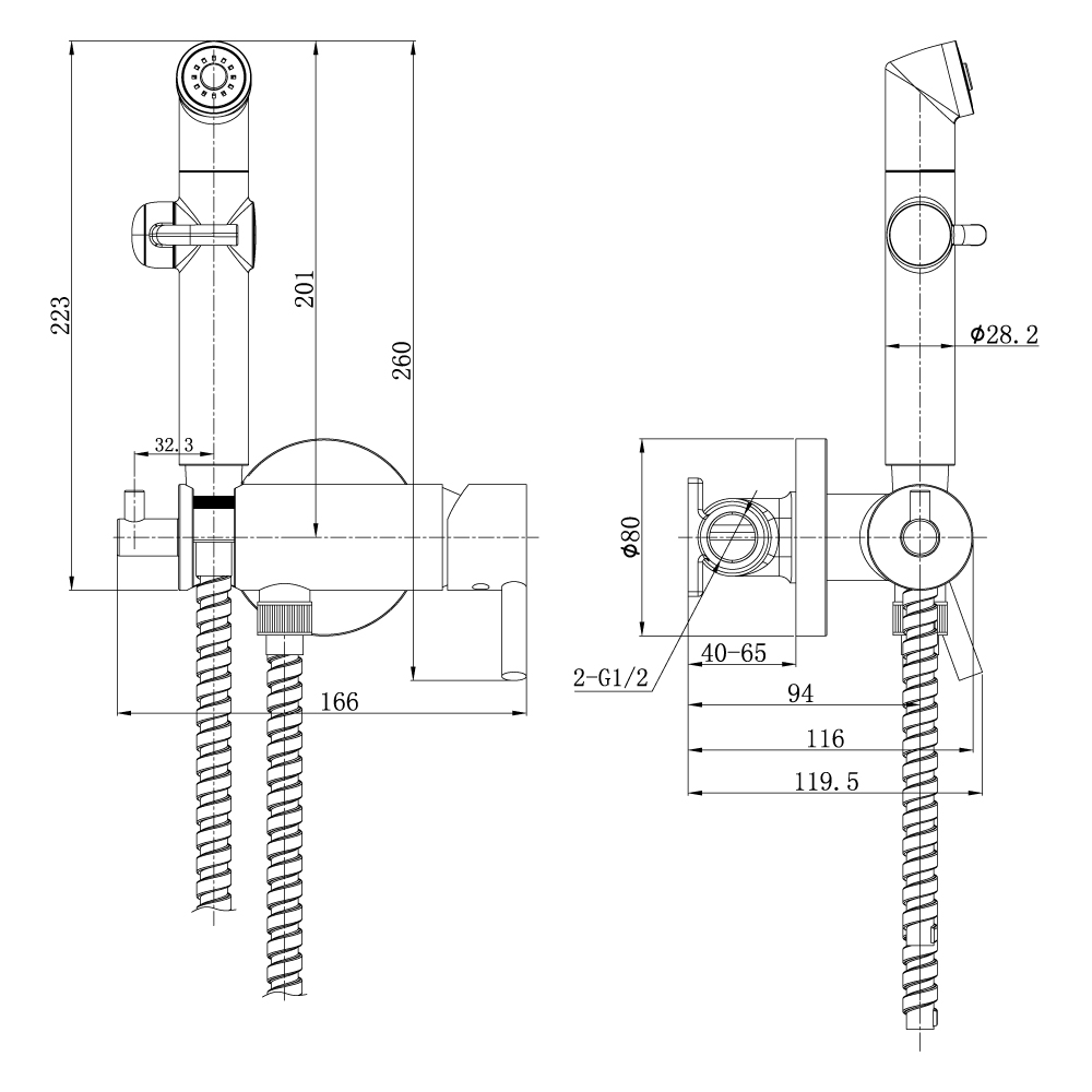 LM7166C Смеситель Solo с гигиеническим душем, встраиваемый LEMARK SOLO - Вид №1