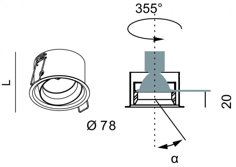 Lucifero's Регулируемый встраиваемый светильник sun-id-1380568 - Вид №7
