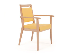 Штабелируемый тканевый стул с подлокотниками