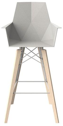 VONDOM Барный стул из полипропилена с подлокотниками Faz wood 54302, 54302f - Вид №2