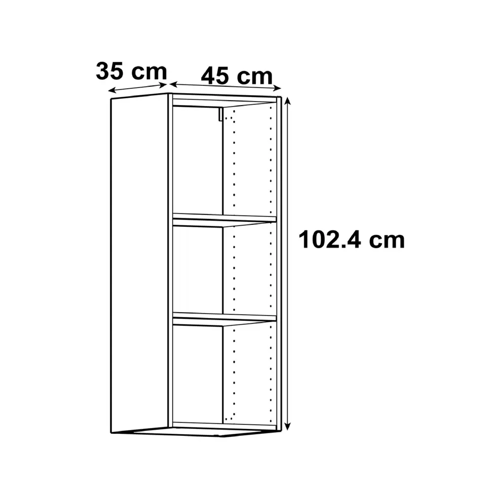Каркас навесной Delinia ID 45x102.4x35 см, ЛДСП, цвет белый 82000309 STLM-2012804  - Вид №1