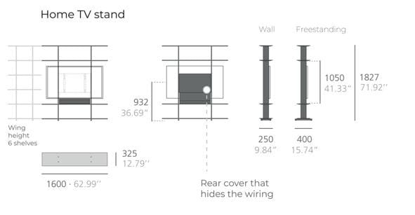 Книжный шкаф с подставкой для телевизора Systemtronic ARCH-00041338 - Вид №2