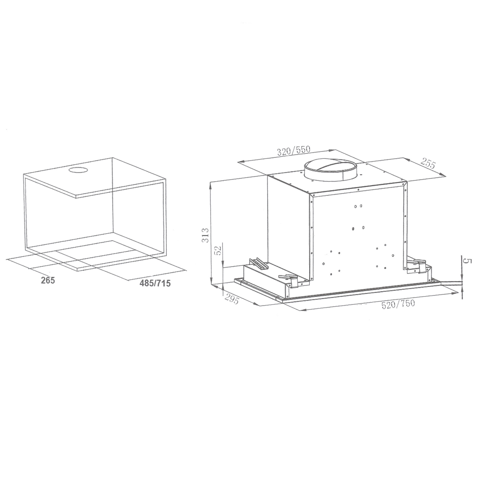 9904523 Вытяжка полновстраиваемая KRONA SELINA 600 GLASS S черный/черный STDN-0102144 - Вид №10