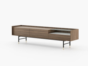 Деревянный шкаф для телевизора с ящиками