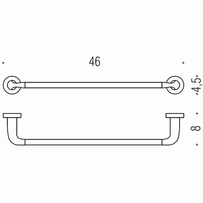 B2710 Полотенцедержатель 46 см COLOMBO Basic Colombo Design - Вид №2