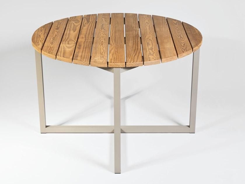 Sachi Круглый обеденный стол из алюминия и дерева Spikes sun-id-1507060 - Вид №2