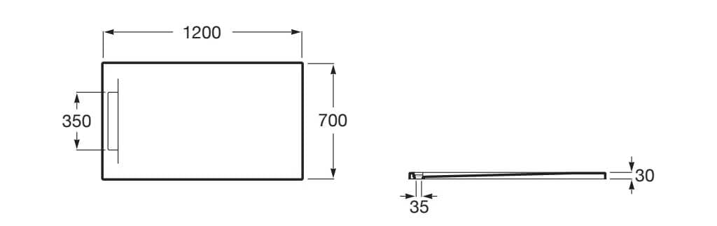 Ультра-плоский прямоугольный поддон для душа Stonex® Roca Pyros ARCH-00054908 - Вид №10