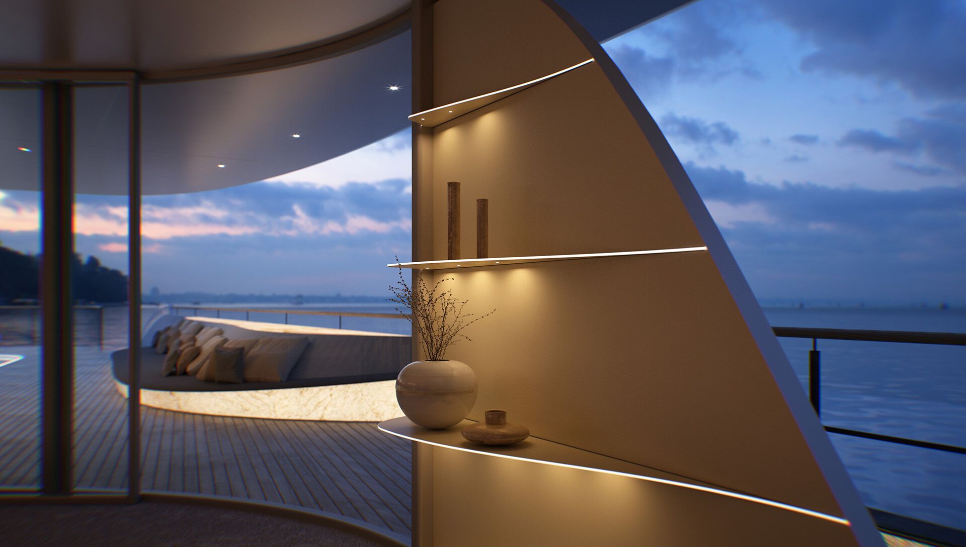 Алюминиевая полка со встроенным освещением Ambright SPARKSHELF ARCH-00103312 - Вид №6