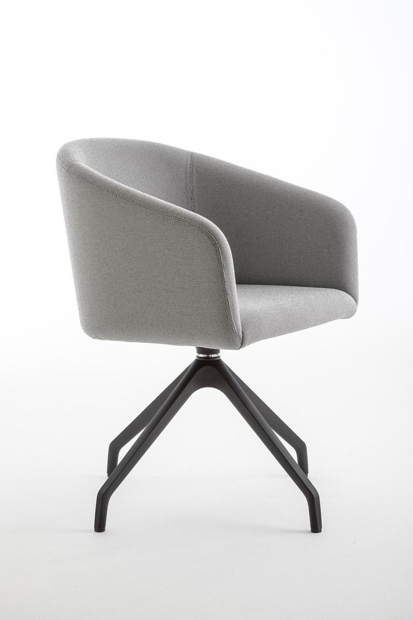 Luxy Вращающееся кресло из ткани с подлокотниками Bloom 4blfn92, 4blfb94 - Вид №2