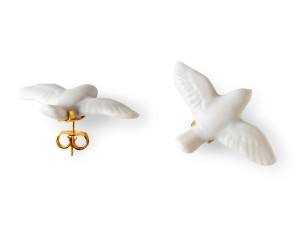 Серьги из фарфора