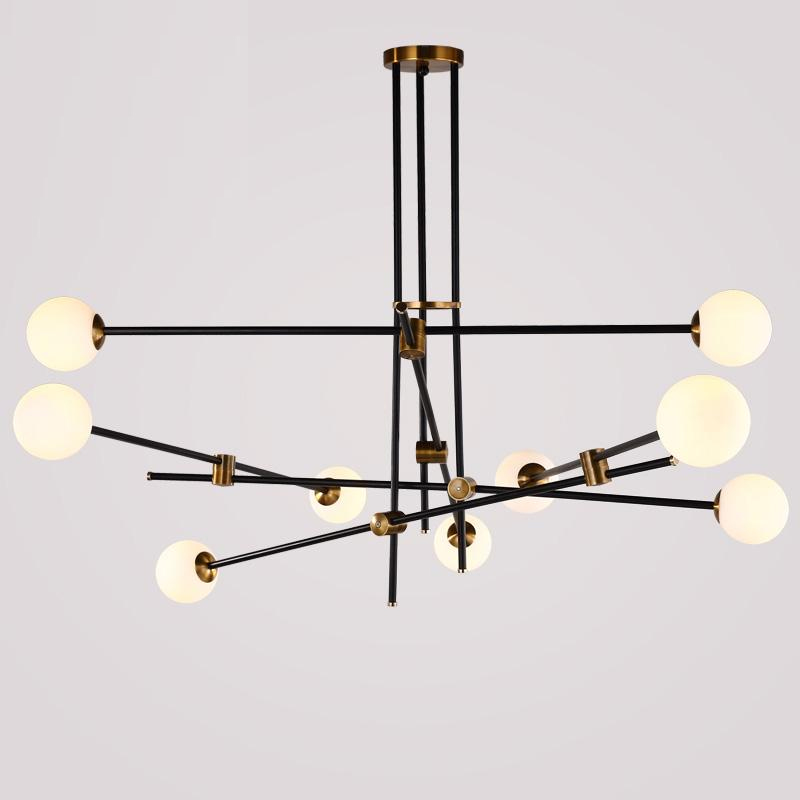 Светильник подвесной 60х100 см Bistro Globe 9389P/9/gold DELIGHT COLLECTION ДИЗАЙНЕРСКИЕ 00-3883146 Белый;черный  - Вид №1