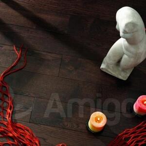 Массивная доска Amigo Classic Каштан Дуб Натур с брашью (Текстурированная) 400-1600х120 мм.