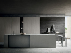 Выдвижная кухня с полуостровом в milltech