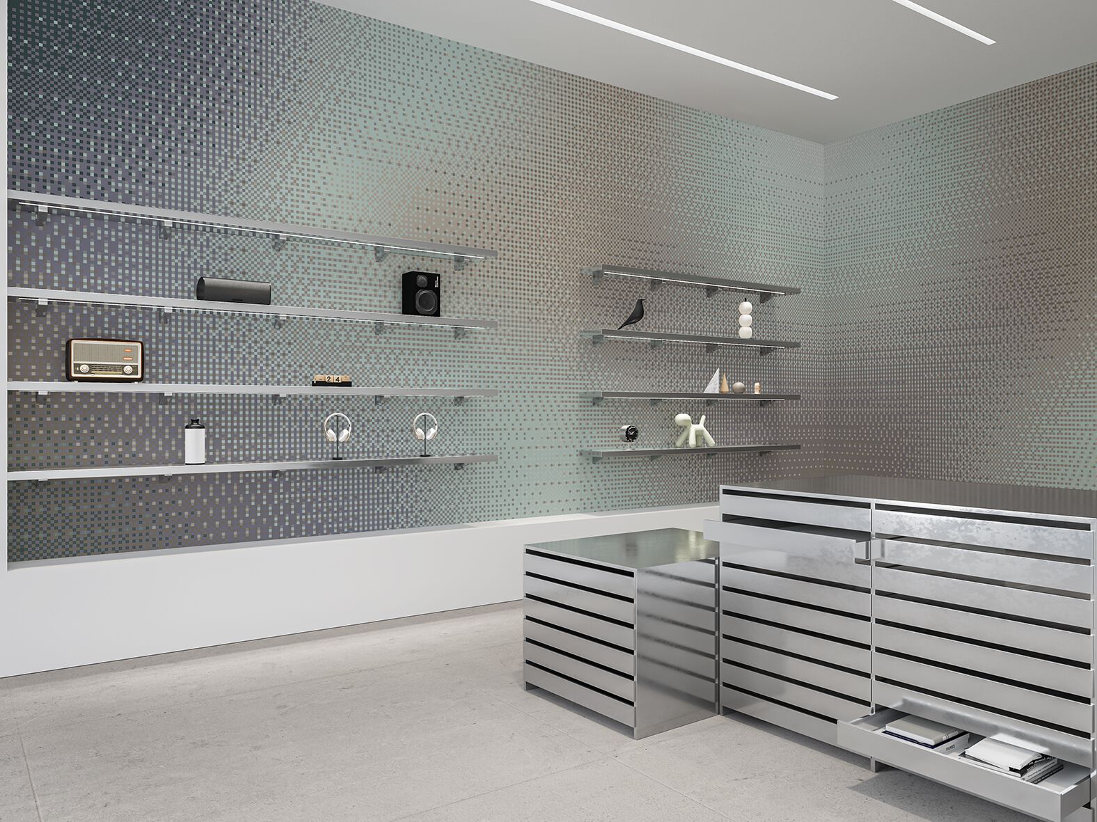 Carta da parati PVC free, eco-friendly, lavabile WallPepper BITS ARCH-00126714