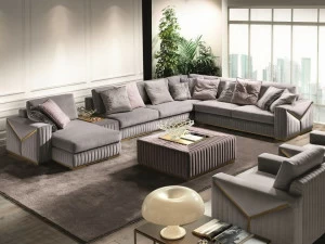 Former In Italia Модульный угловой диван в бархате Tivoli