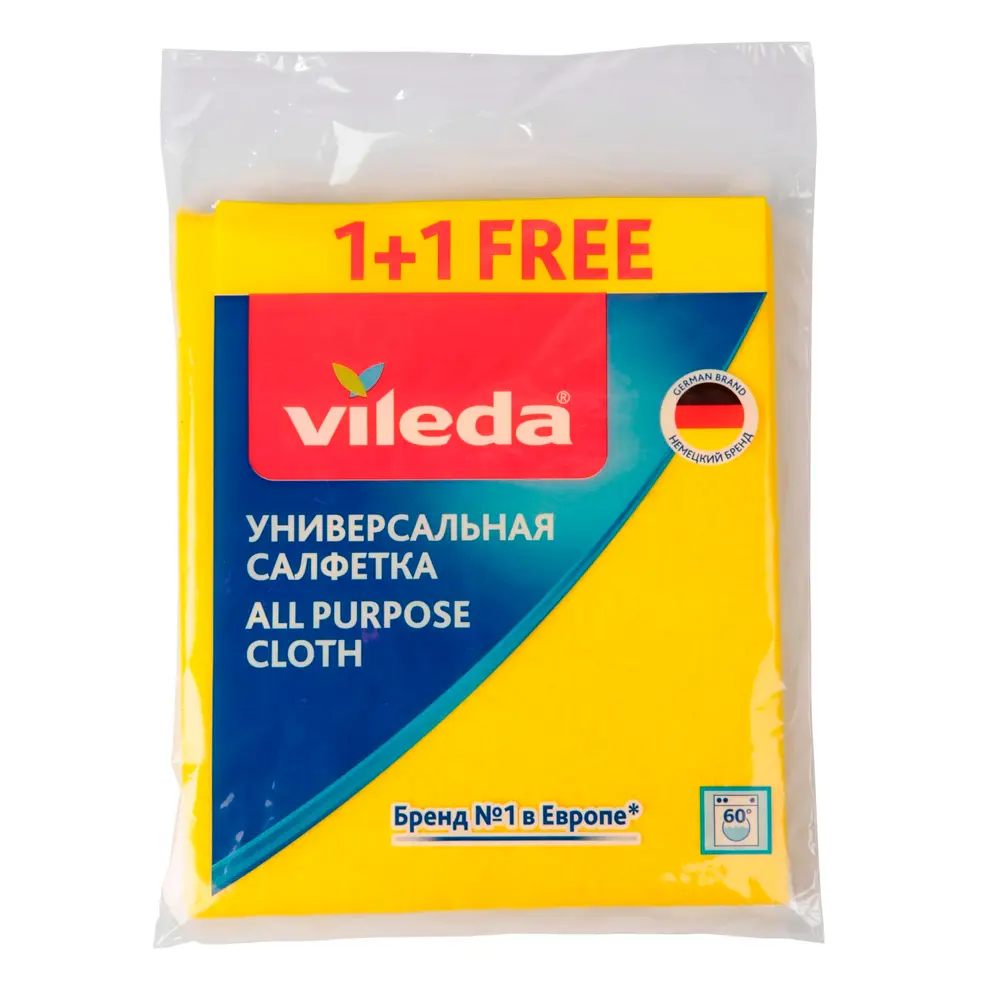 Салфетка универсальная Виледа цвет желтый 2 шт. 82433851 STLM-2128903 VILEDA 