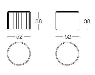 Круглый кожаный пуф Longhi Loveluxe ARCH-00144677 - Вид №1