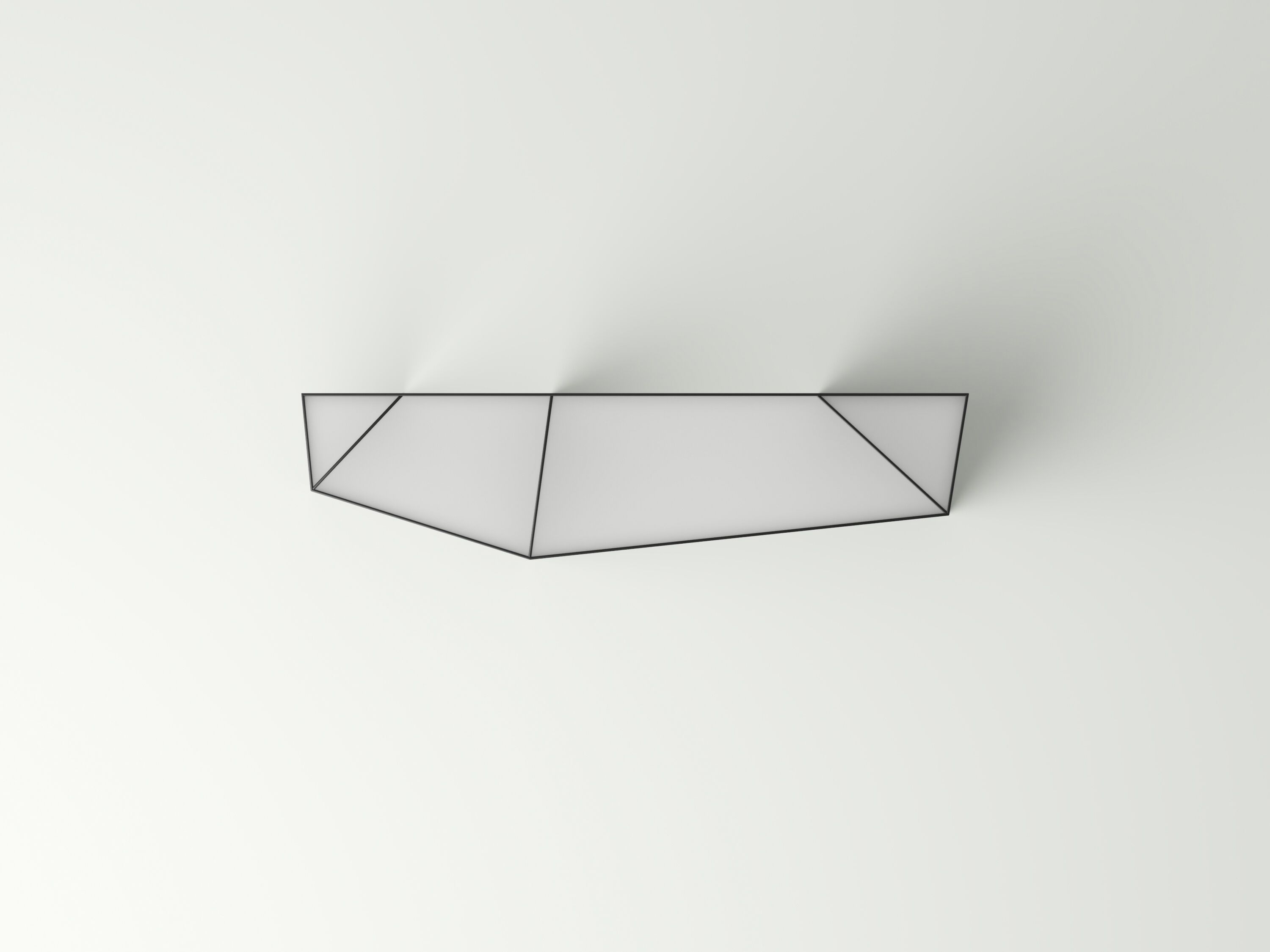 Металлическая консоль с атласной стеклянной столешницей NITZAN HOME RAY ARCH-00040941 - Вид №1