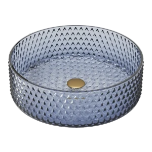 Santreyd Glass — синяя стеклянная раковина 41 см для современной ванной 89372148