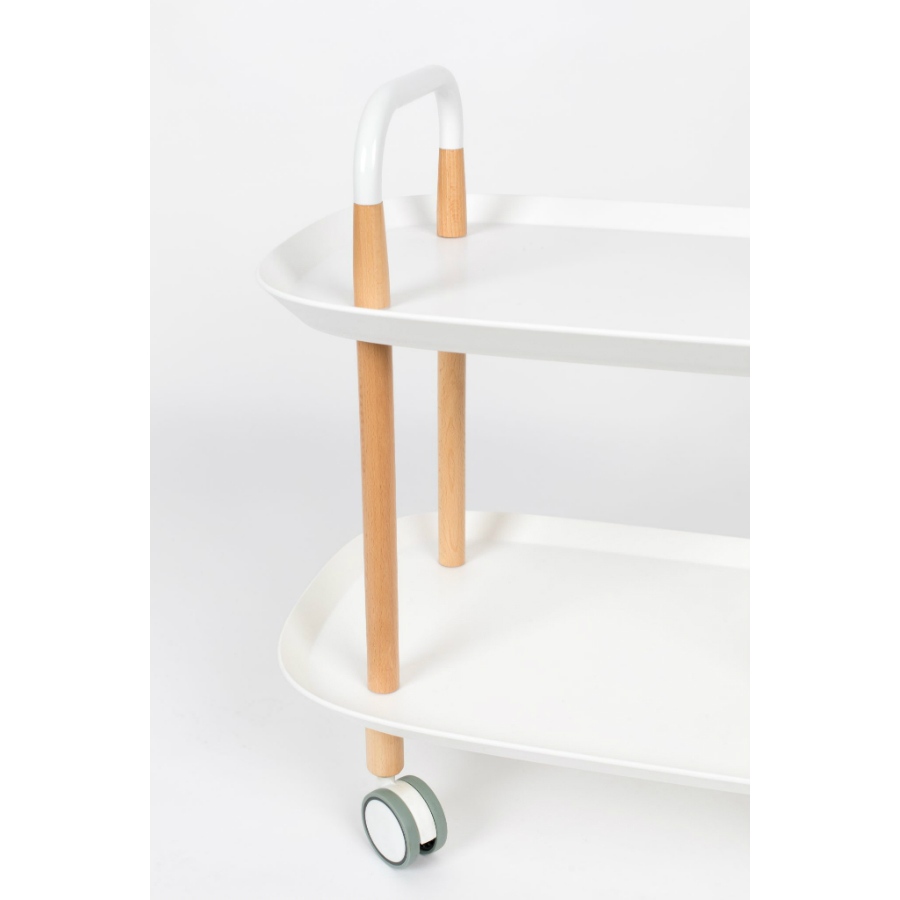 Стол сервировочный на колесиках Cruiser, белый White Label Living 7900016 - Вид №4