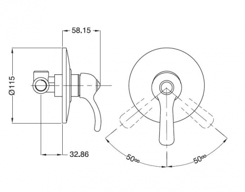 Смеситель MIGLIORE Lem Swarovski ML.LEM-1930.BR для душа - бронза  - Вид №1